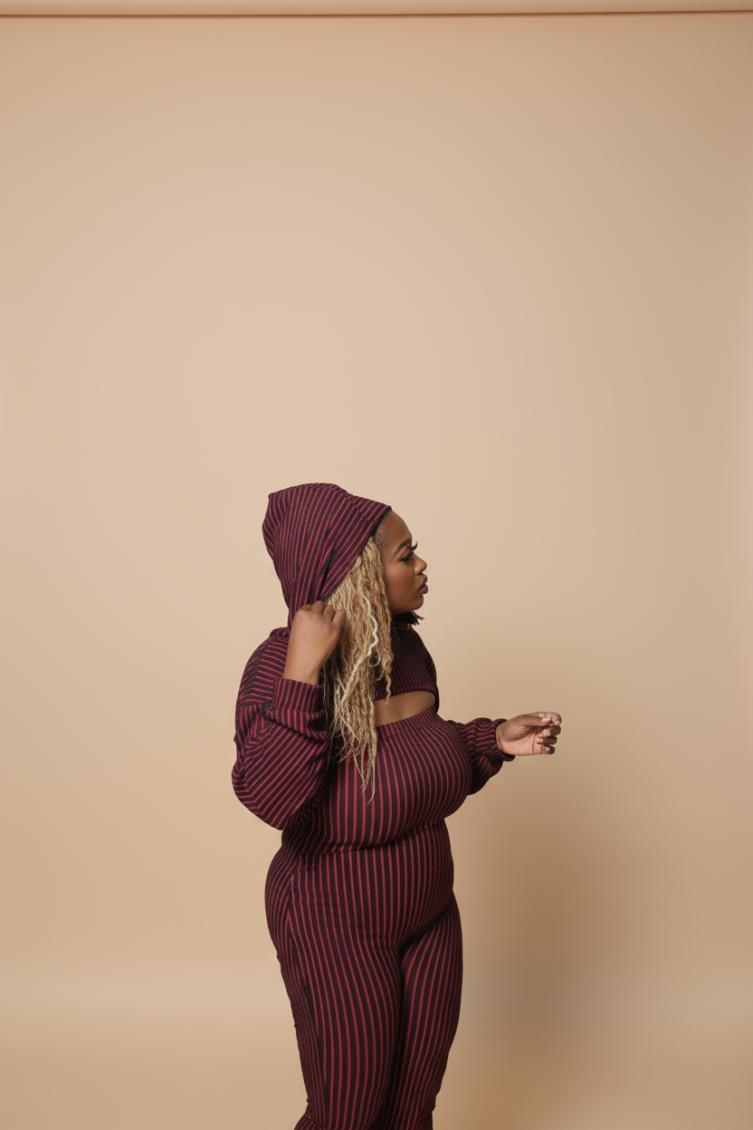 Keep It Cute 2 Pc Plus Jumpsuit