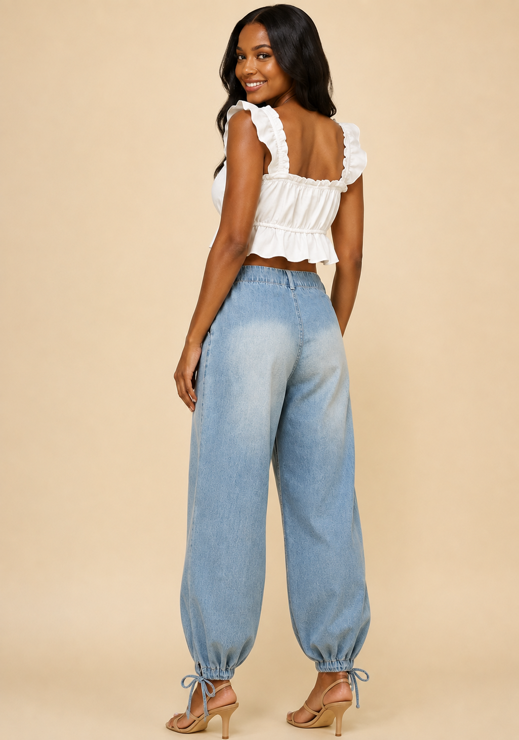 Luxe Breeze Balloon Denim Jeans 2
