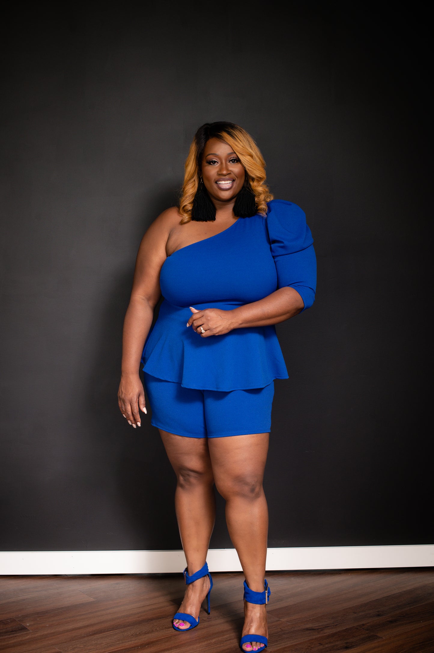 blue open toe stiletto