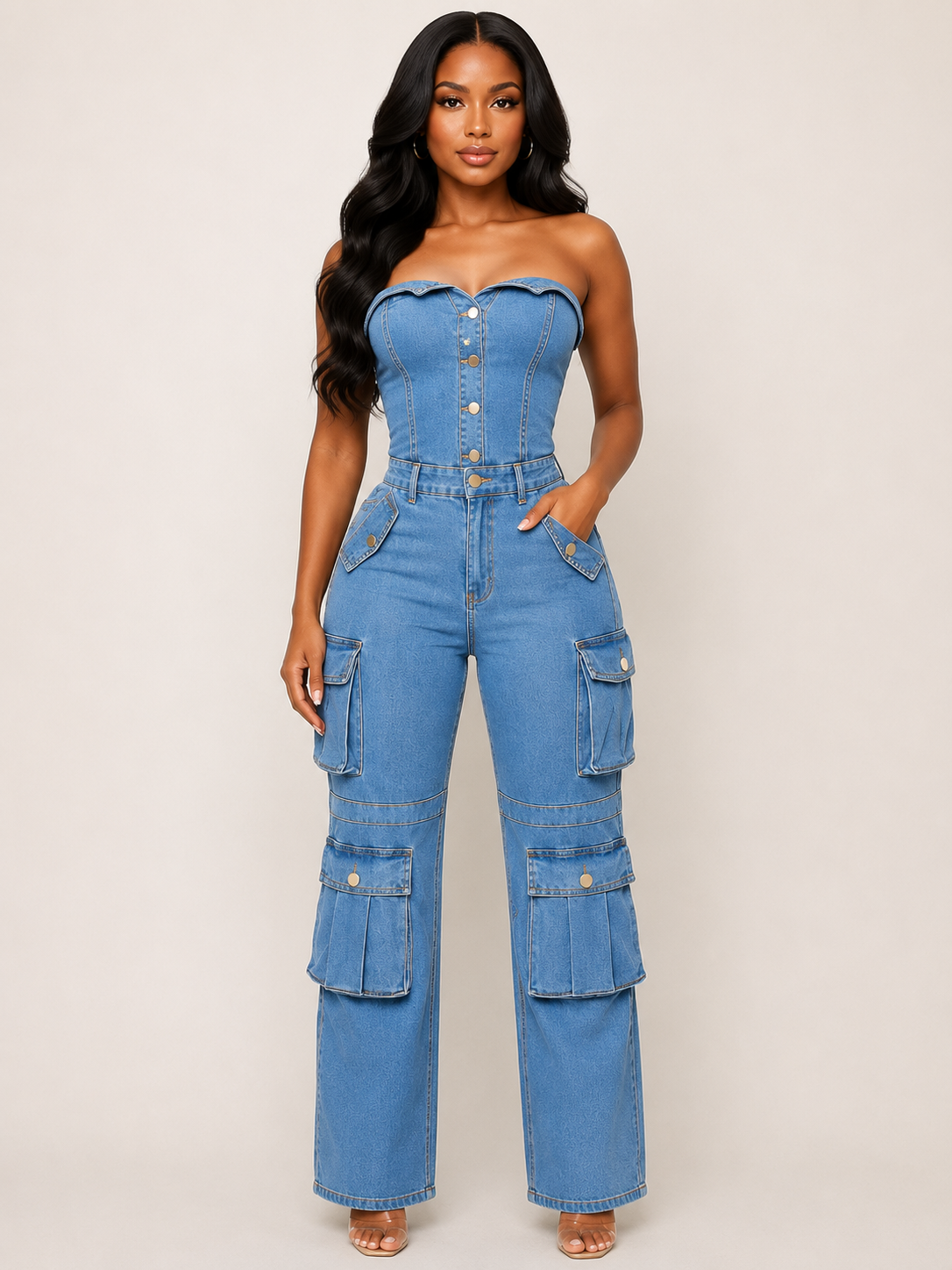 Body Double Cargo Jumpsuit