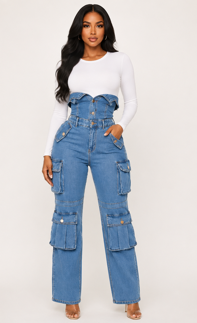 Body Double Cargo Jumpsuit