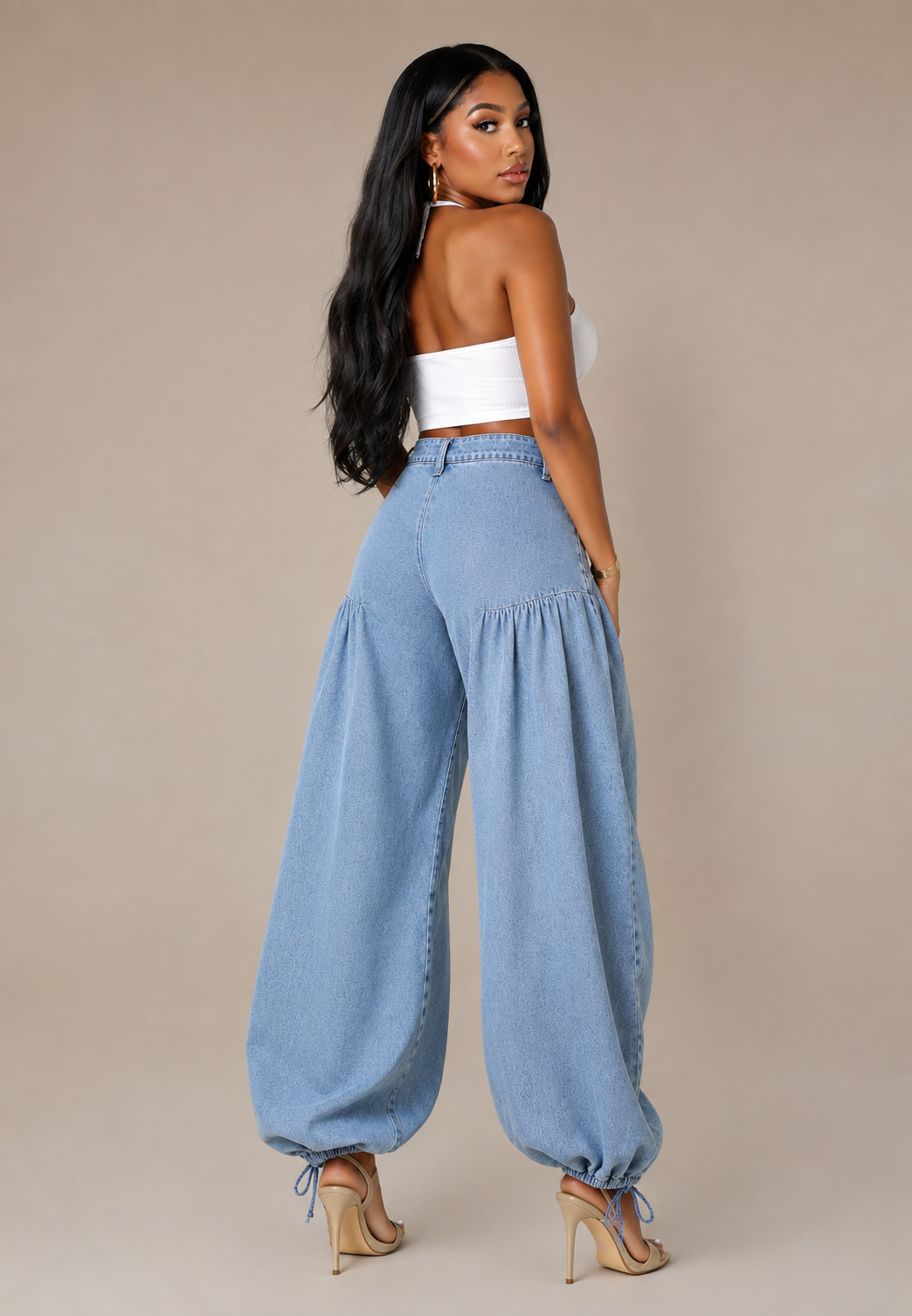 Luxe Breeze Balloon Denim Jeans